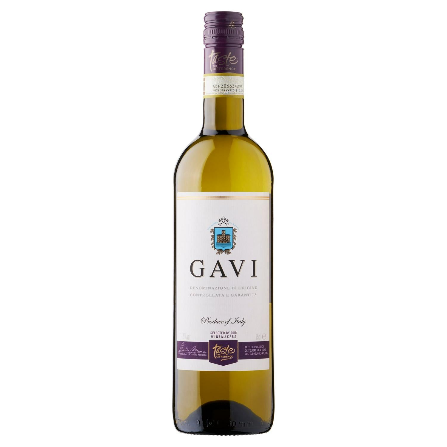 Sainsbury's Gavi white wine 75cl bottle (British brand)