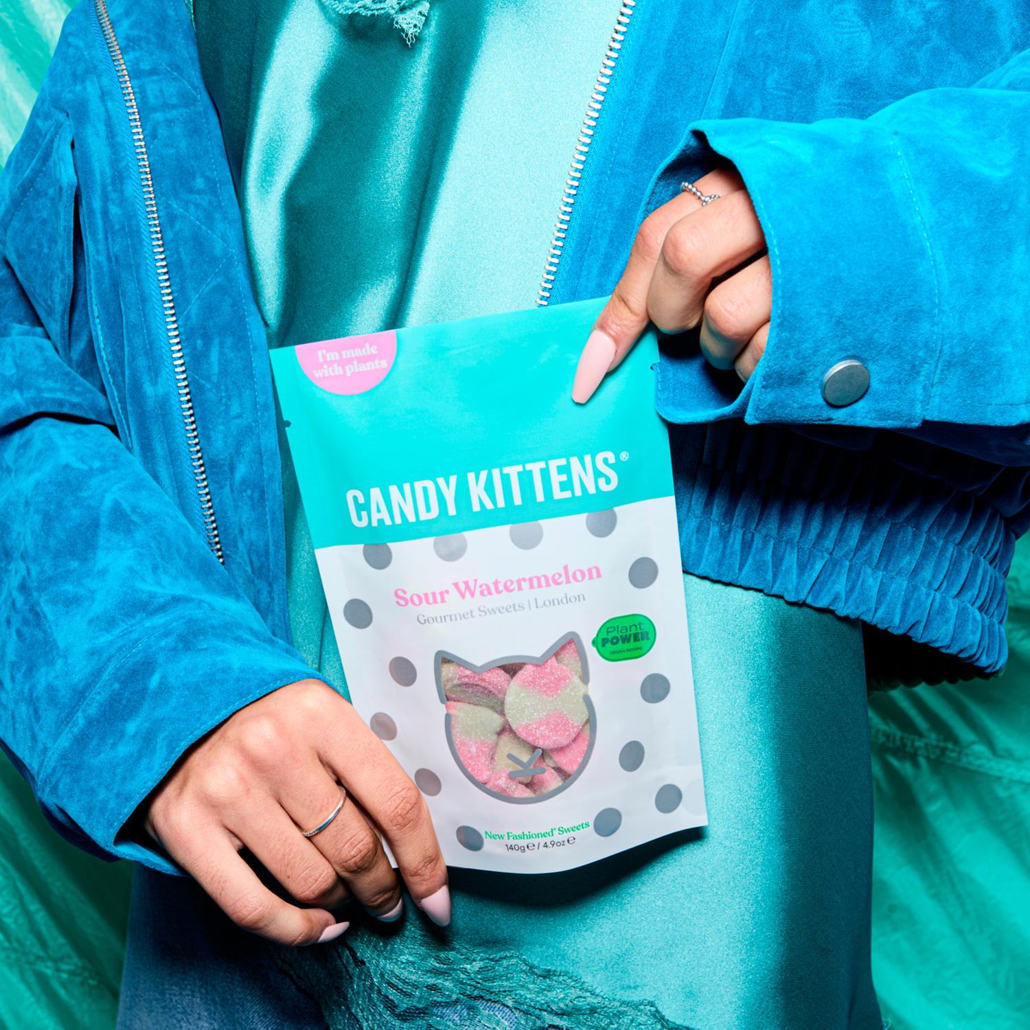 Candy Kittens Sour Watermelon Gourmet Sweets 140g - British product