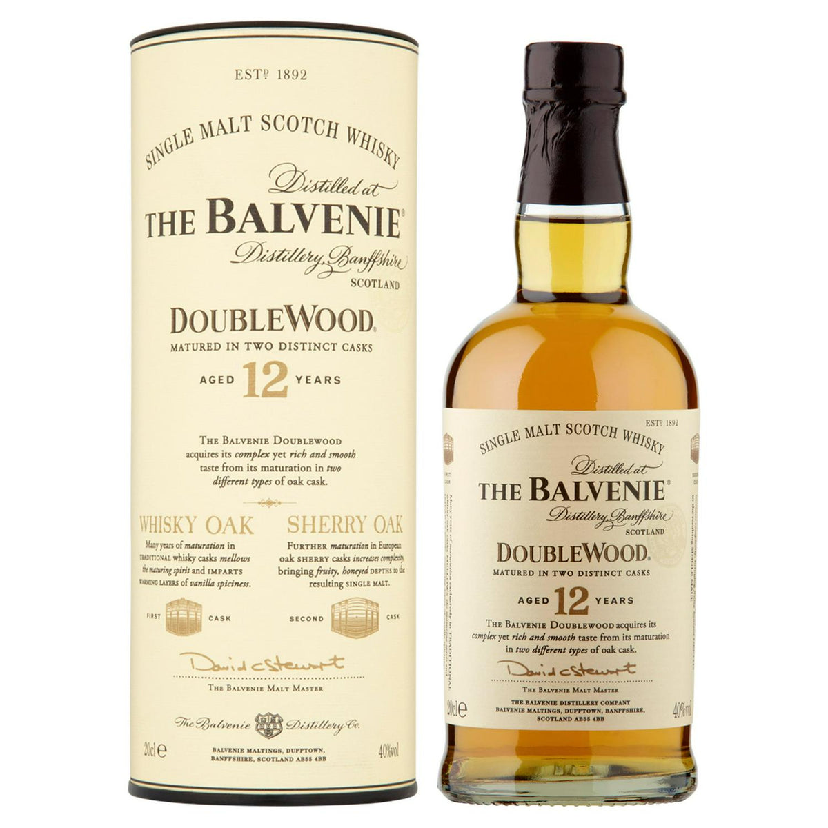 The Balvenie Double Wood Aged 12 Years Single Malt Scotch Whisky 20cl
