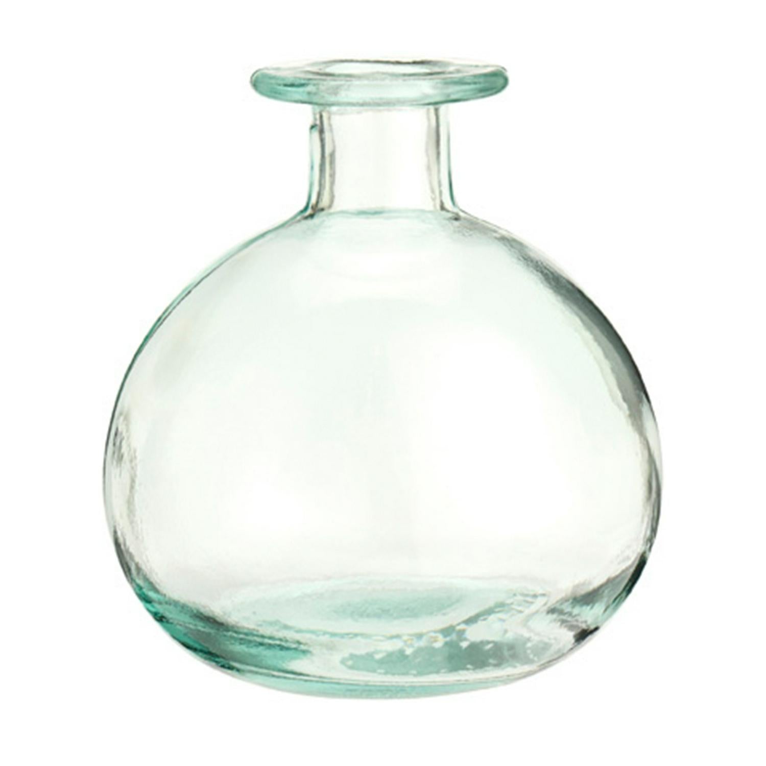Habitat Bud Vase Green Recycled Glass 12cm Height, UK version