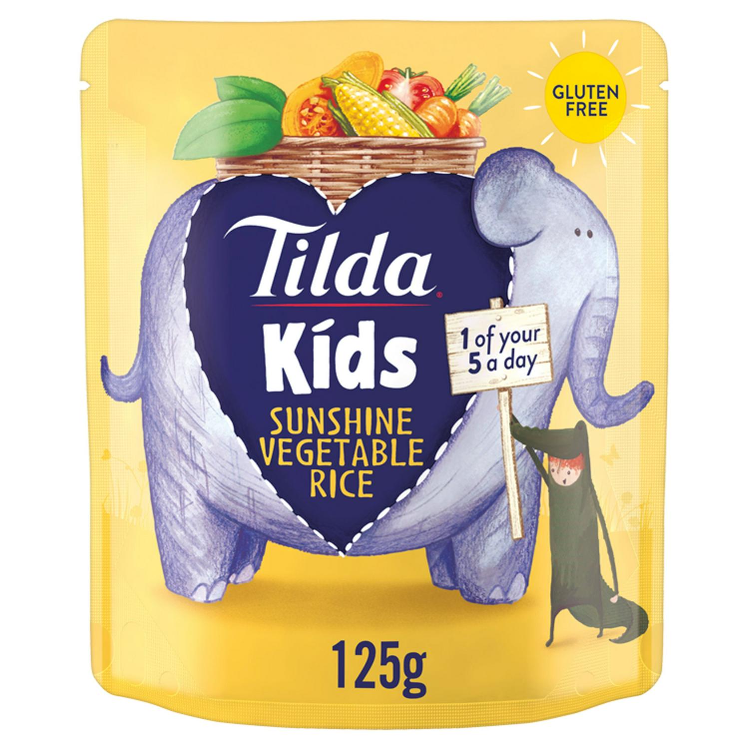 Tilda Kids Sunshine Vegetable Rice 125g (British brand)