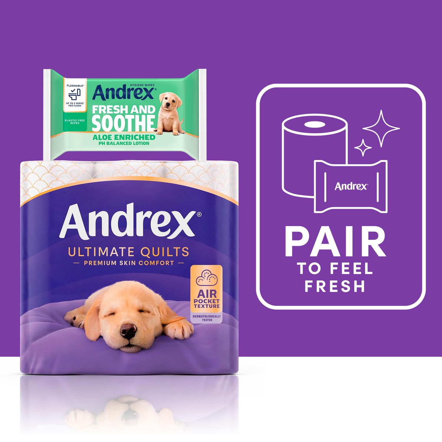 Andrex Ultimate Quilts Toilet Tissue Standard Rolls x16