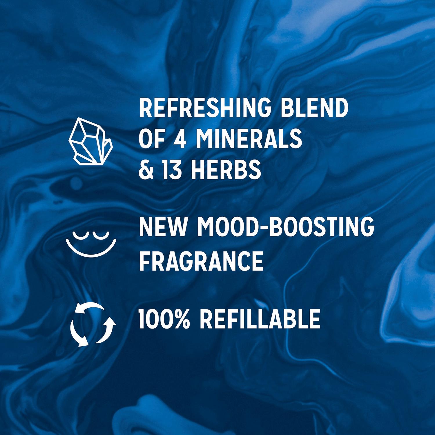 Invigorating 2-in-1 Body Wash and Shampoo Refill Pouch 500ml with Mineral and Herb Blend