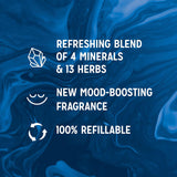 Invigorating 2-in-1 Body Wash and Shampoo Refill Pouch 500ml with Mineral and Herb Blend