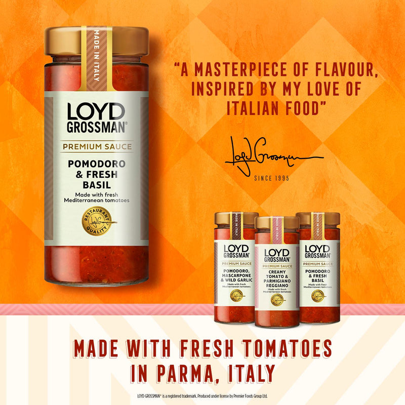 Loyd Grossman Pomodoro & Fresh Basil Pasta Sauce 290g, UK version