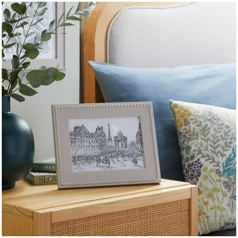 Habitat Beaded Wooden Picture Frame Grey 20x15cm, UK version