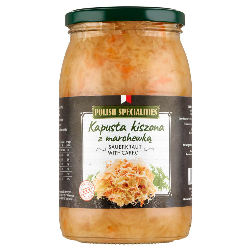 Polish Specialities Sauerkraut With Carrot 900g, imported from the UK