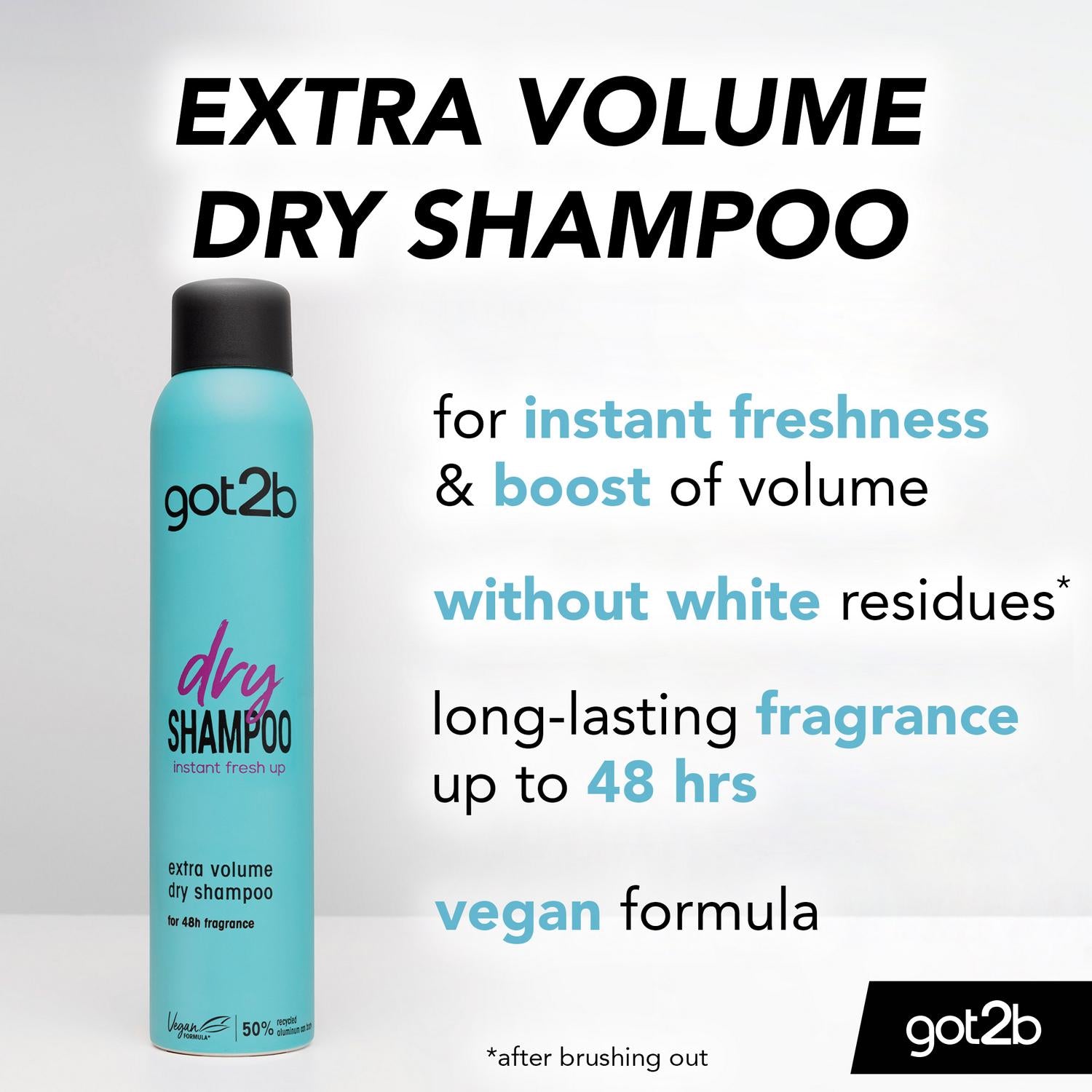 got2b dry shampoo extra volume 200ml, UK version