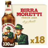 Birra Moretti Lager Beer 18x330ml pack - British product