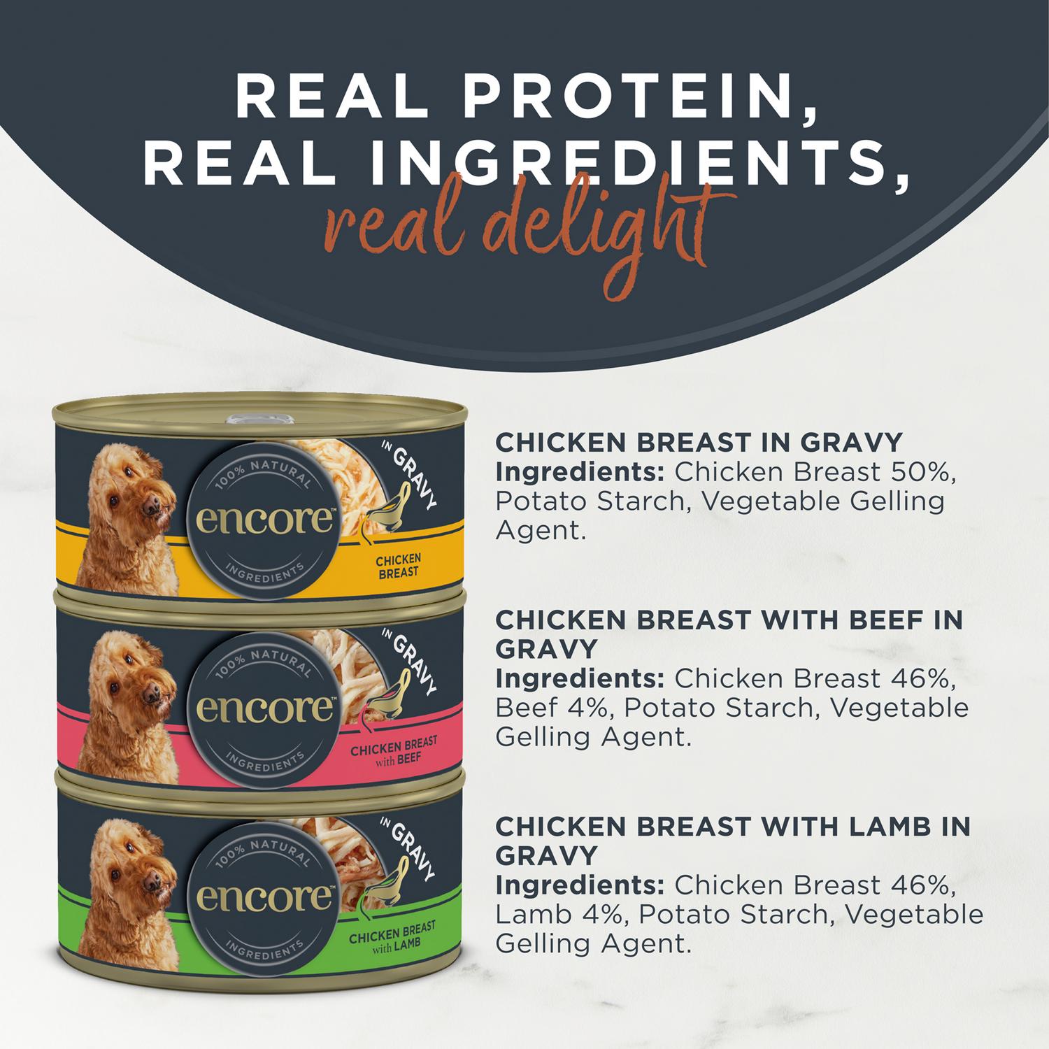 Encore Meat Selection Dog Food 8 x 156g - British product