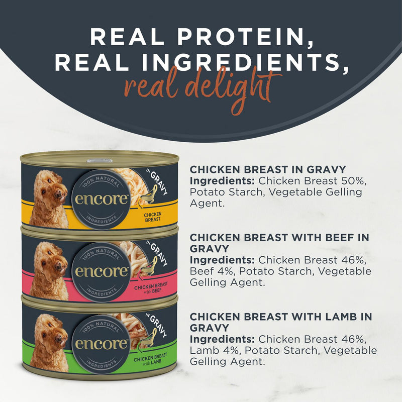 Encore Meat Selection Dog Food 8 x 156g - British product