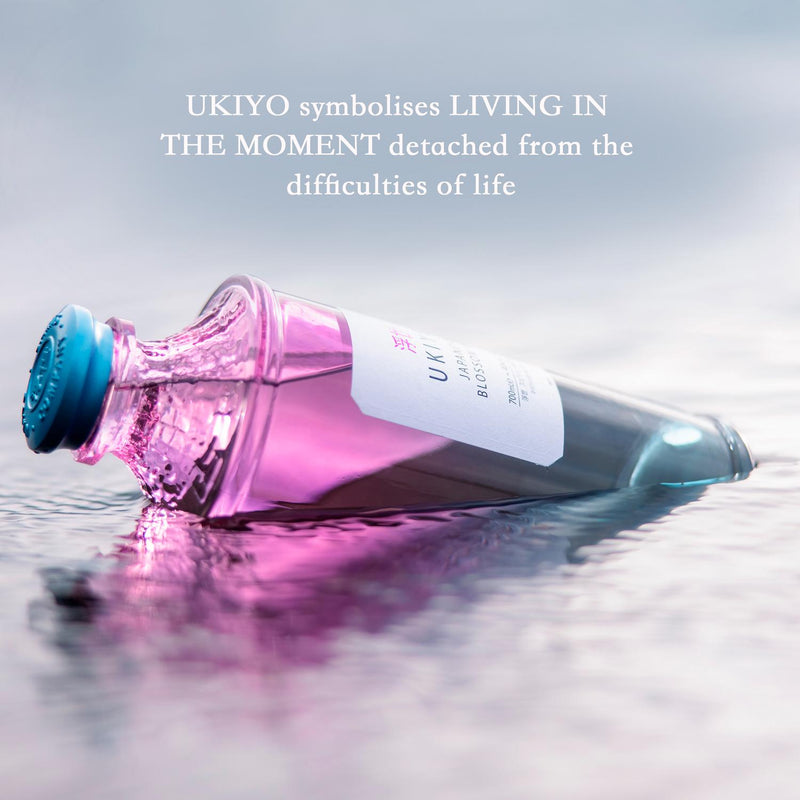 UKIYO Japanese Blossom Gin 700ml glass bottle (British brand)