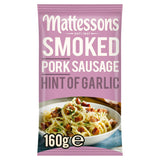 Mattessons Smoked Pork Sausage Hint of Garlic 160g, imported from the UK