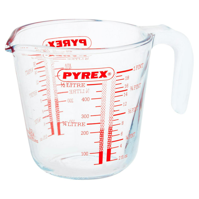 Pyrex Glass Measuring Jug 0.5L, imported from the UK