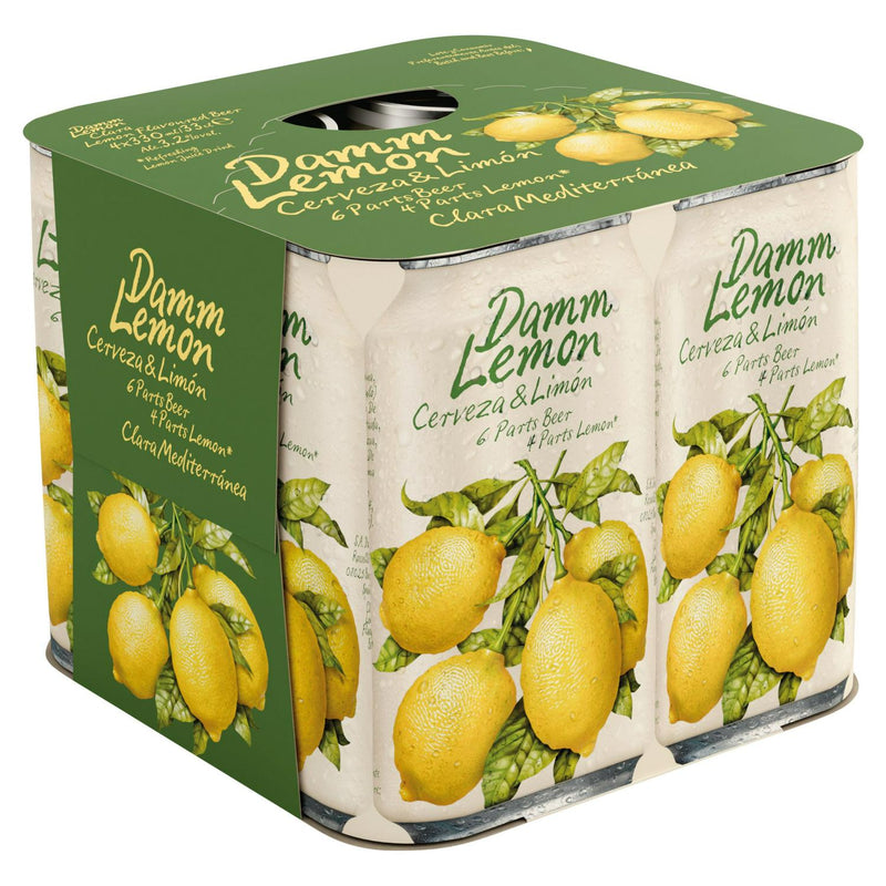Damm Lemon Flavoured Beer 4x330ml pack - British product