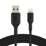 Braided Nylon Charging and Syncing Cable for iPhone and iPad, 3 Meter Length