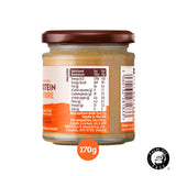Meridian Crunchy Cashew Nut Butter 170g Glass Jar, imported from the UK