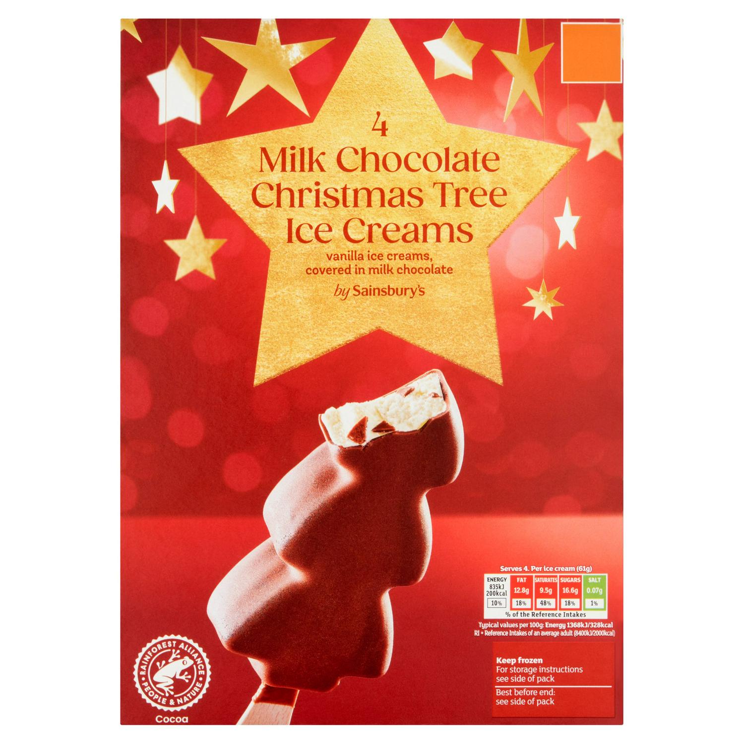 Milk Chocolate Coated Vanilla Ice Creams 4 x 90ml