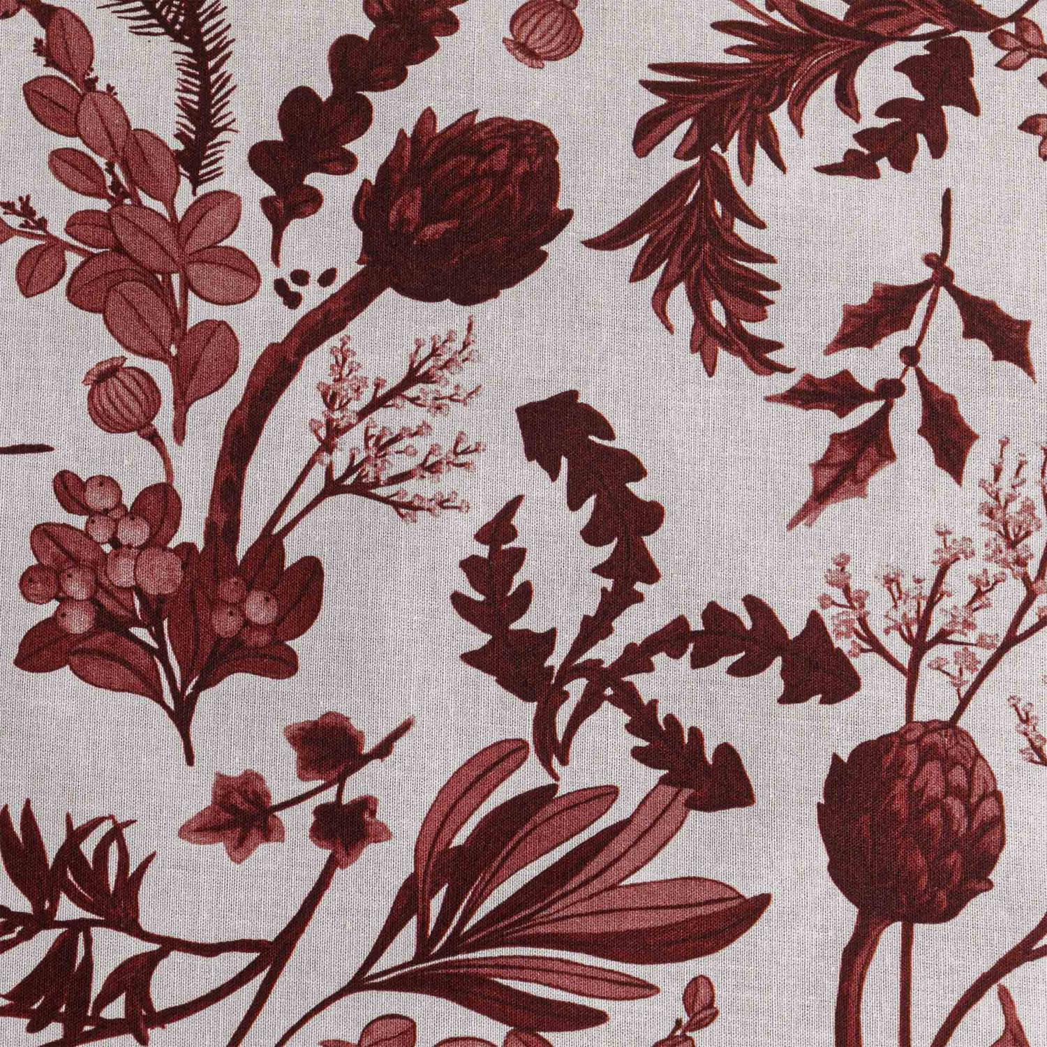 Sainsbury's Home Country Foilage Print Bedding Set - Burgundy