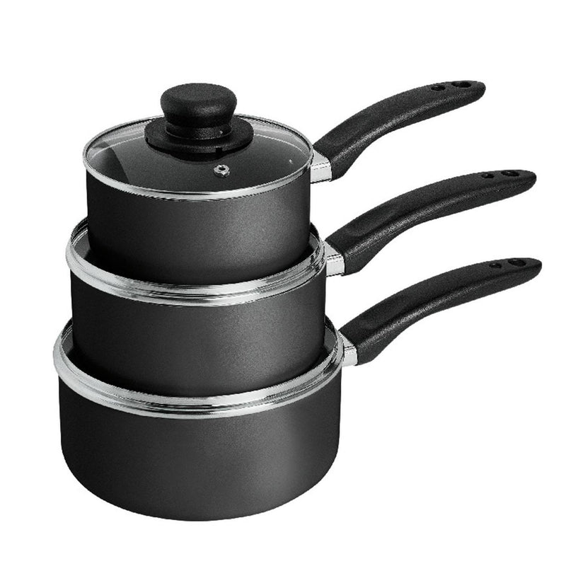 Sainsbury's Home aluminium pan set grey (British brand)