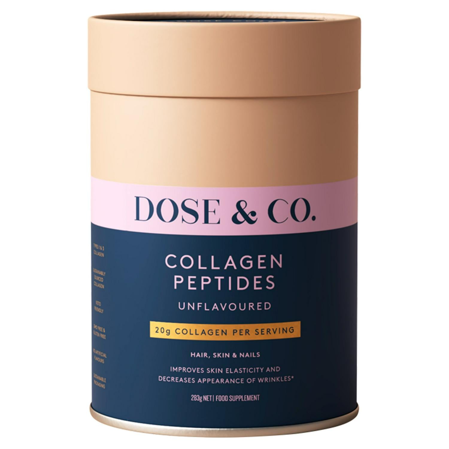 Dose & Co. Collagen Peptides Unflavoured 283g - British product