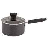 Habitat 16cm black saucepan with tempered glass lid, UK version