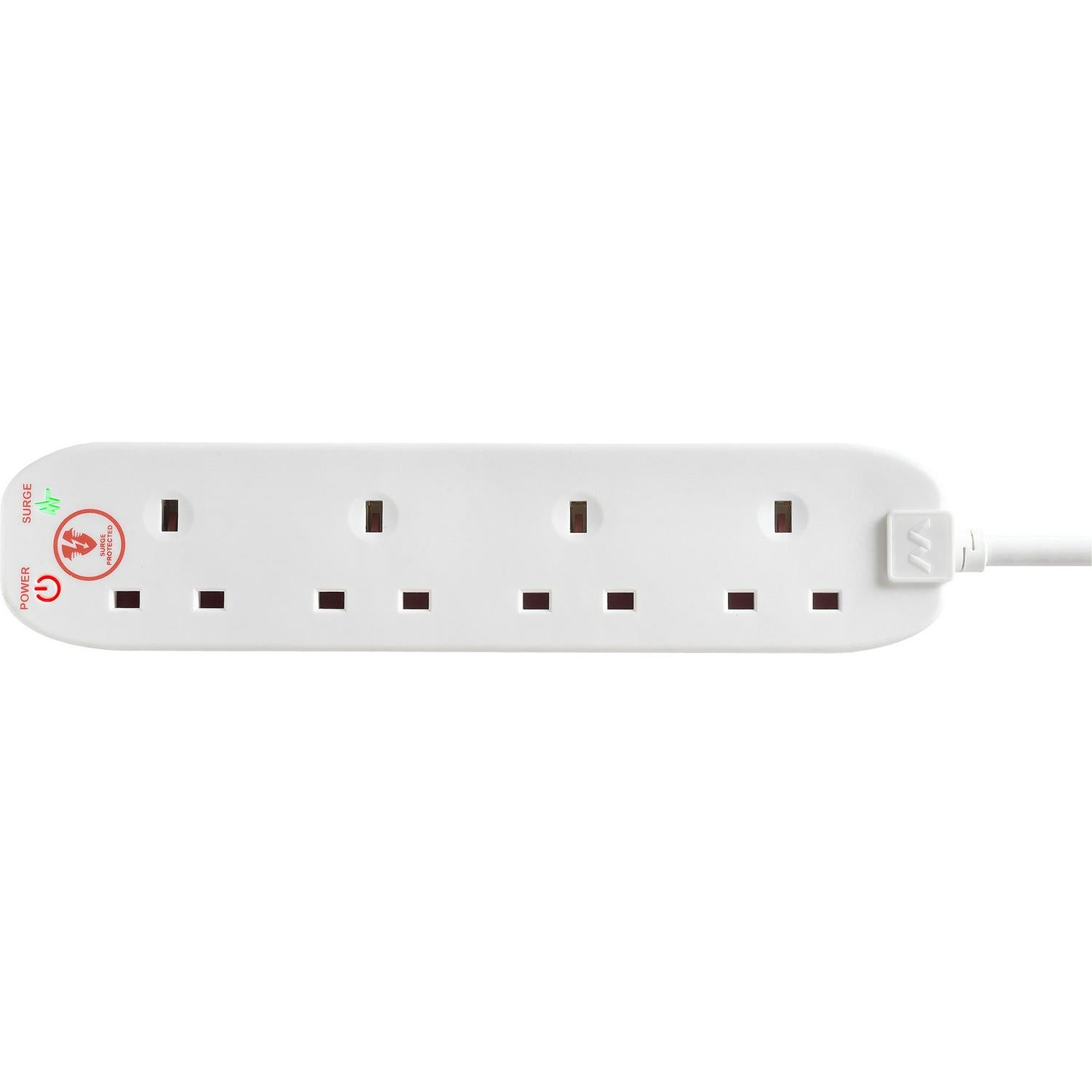Masterplug extension lead 4 socket 2m, imported from the UK