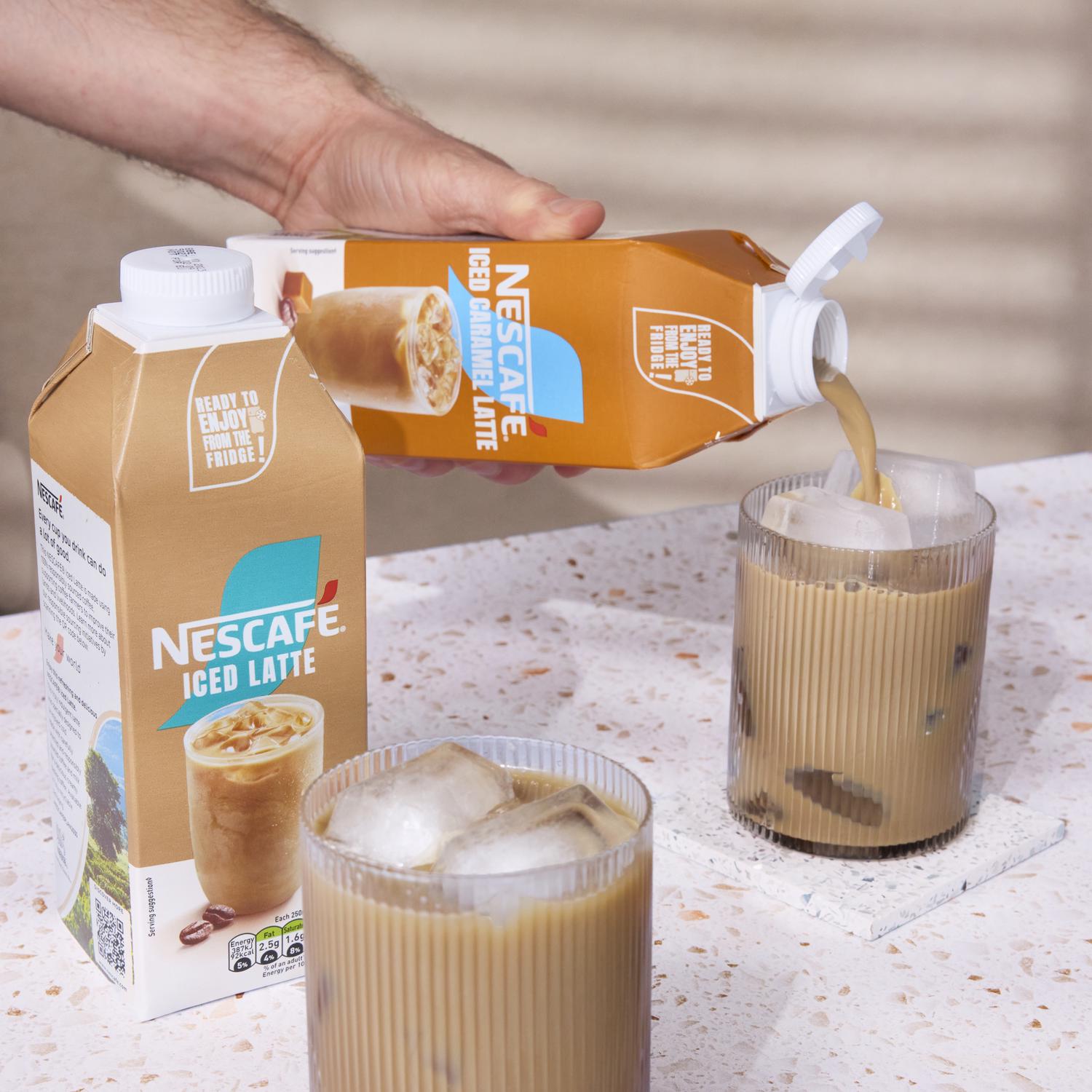 Nescafe Iced Coffee Caramel Latte 750ml, imported from the UK