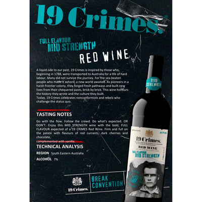 19 Crimes Mellomsterk Rødvin 75 cl