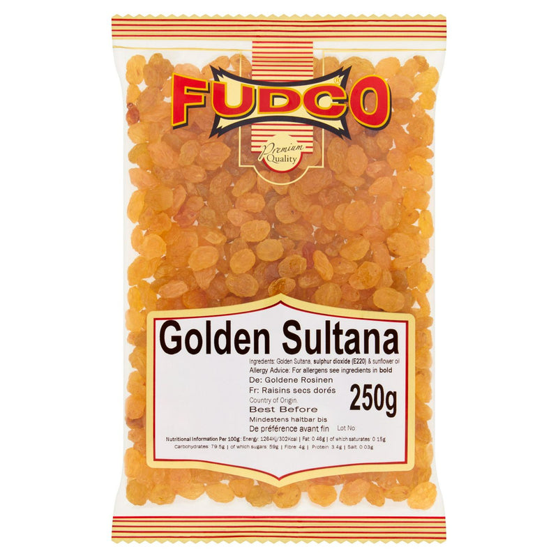 Fudco golden sultanas dried fruit 250g - British product