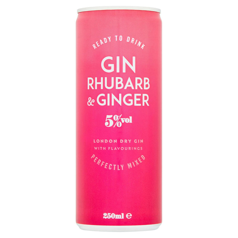 Sainsbury's Gin Rhubarb & Ginger Cocktail 250ml (British brand)