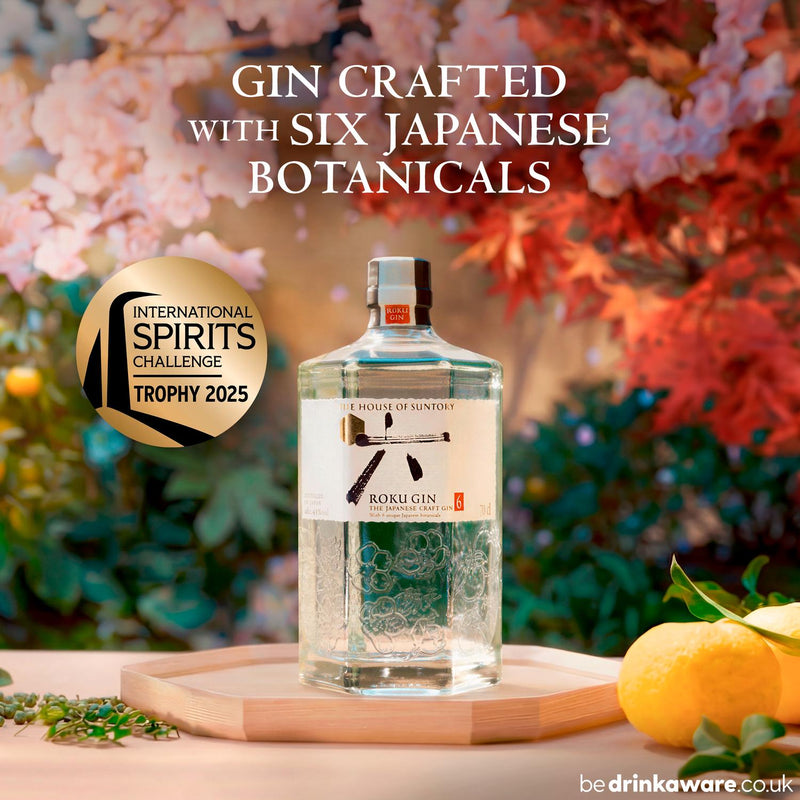 Roku Japanese craft gin 70cl, imported from the UK