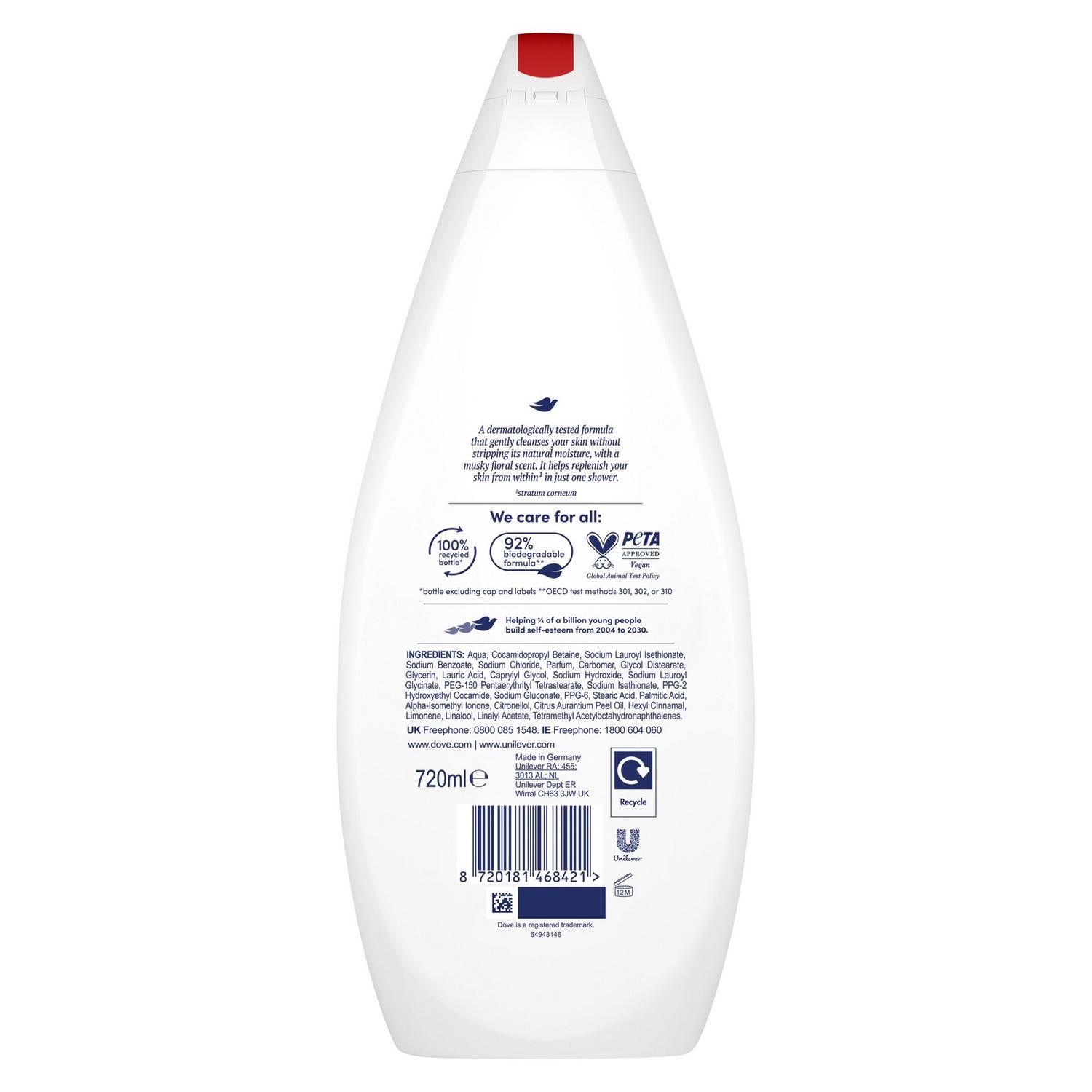 Dove Body Wash Velvet Glow 720ml - British product
