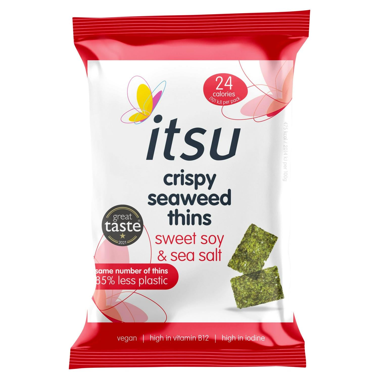 Itsu Crispy Seaweed Thins Sweet Soy & Sea Salt 5g, UK version