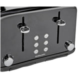 Cookworks Metal Pyramid 4 Slice Toaster Black