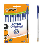 BIC Cristal blue ballpoint pen pack of 10 - British product