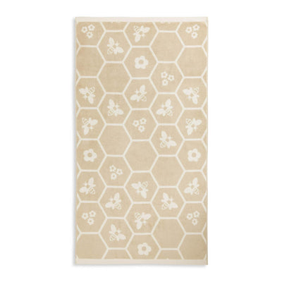 100% Cotton Floral Bee Towel Set with Face Cloths, Hand Towel, Bath Towel, and Bath Sheet