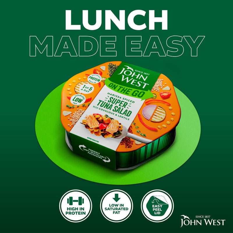 John West On the Go Harissa Tuna Salad 220g, UK version