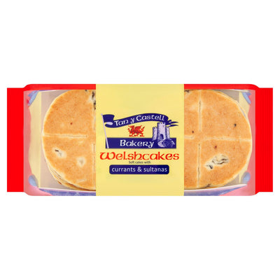 Tan Y Castell Welsh Cakes med rosiner og sultanas 6-pakning Tradisjonell baking