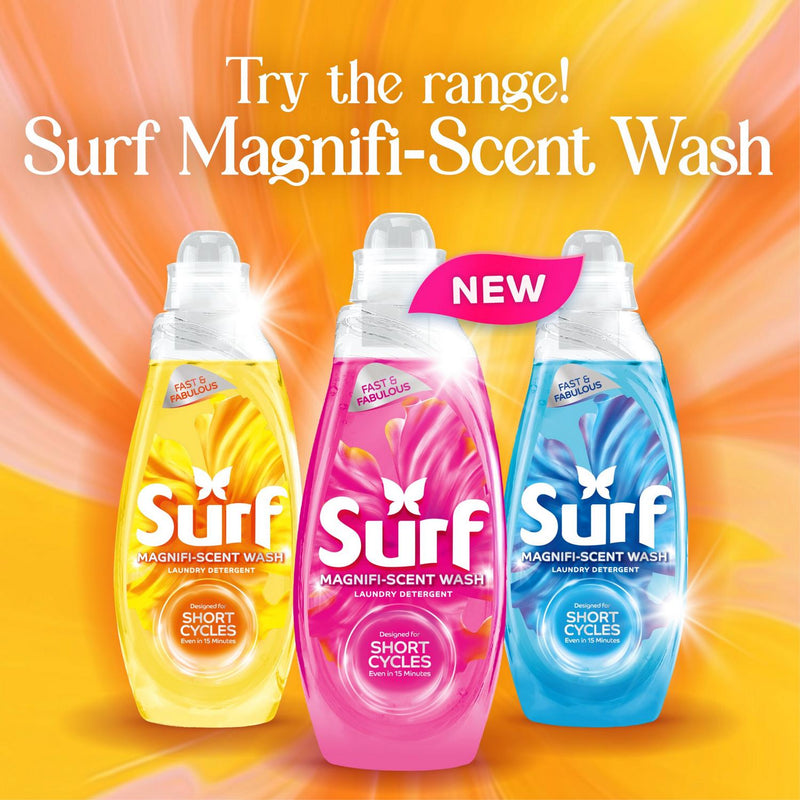 Surf Laundry Liquid Sunshine Blossom 837ml, imported from the UK