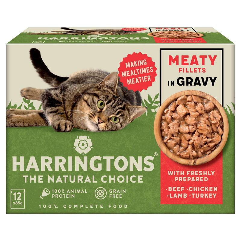 Harringtons wet cat food pouches assorted flavour 12 x 85g, UK version