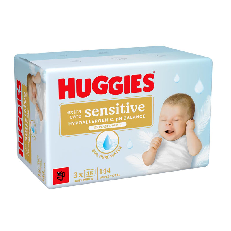 Huggies Pure Extra Care Sensitive baby wipes 144 pack, UK version