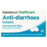 Sainsbury's Healthcare Anti-Diarrhoea Tablets 2mg Orodispersible 6 Pack (British brand)