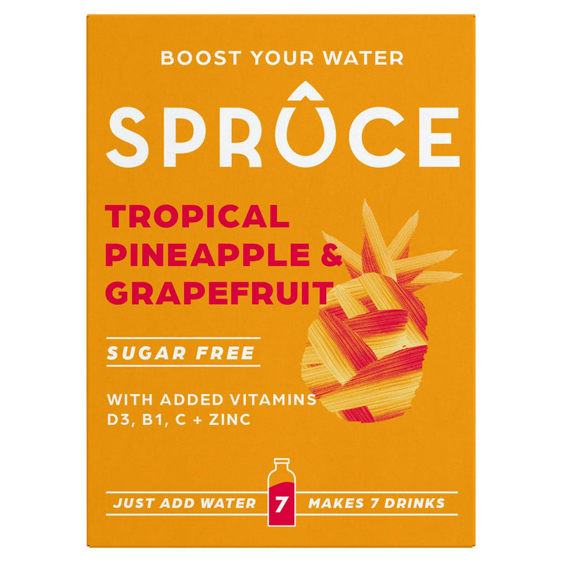 Pineapple & Grapefruit Fruit Powder with Vitamins, 7 Sachets, 12g Each