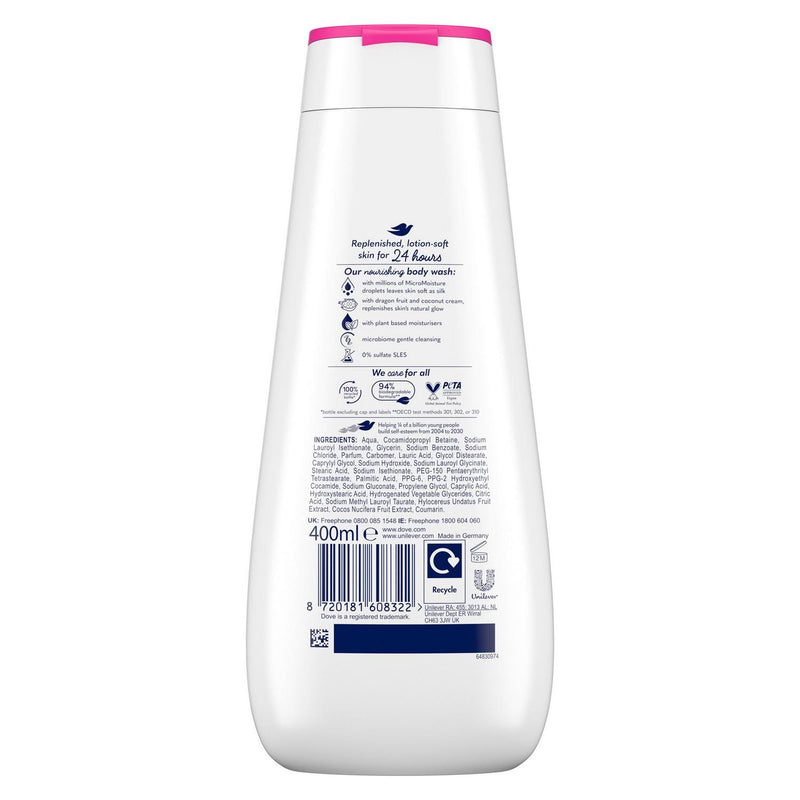 Dove Advanced Care replenishing body wash 400ml - British product
