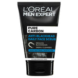 L'Oreal charcoal anti-blackhead daily face scrub for men 100ml, UK version