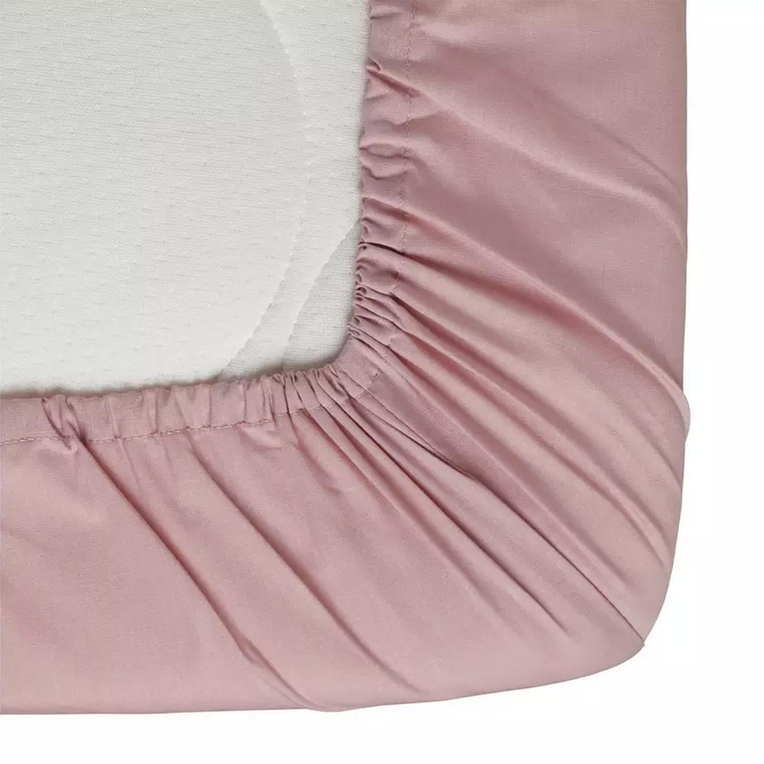 Habitat Cotton Rich 180 TC Pink Fitted Sheet