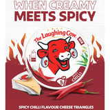 The Laughing Cow Chilli Cheese Spread Triangles 128g (British brand)
