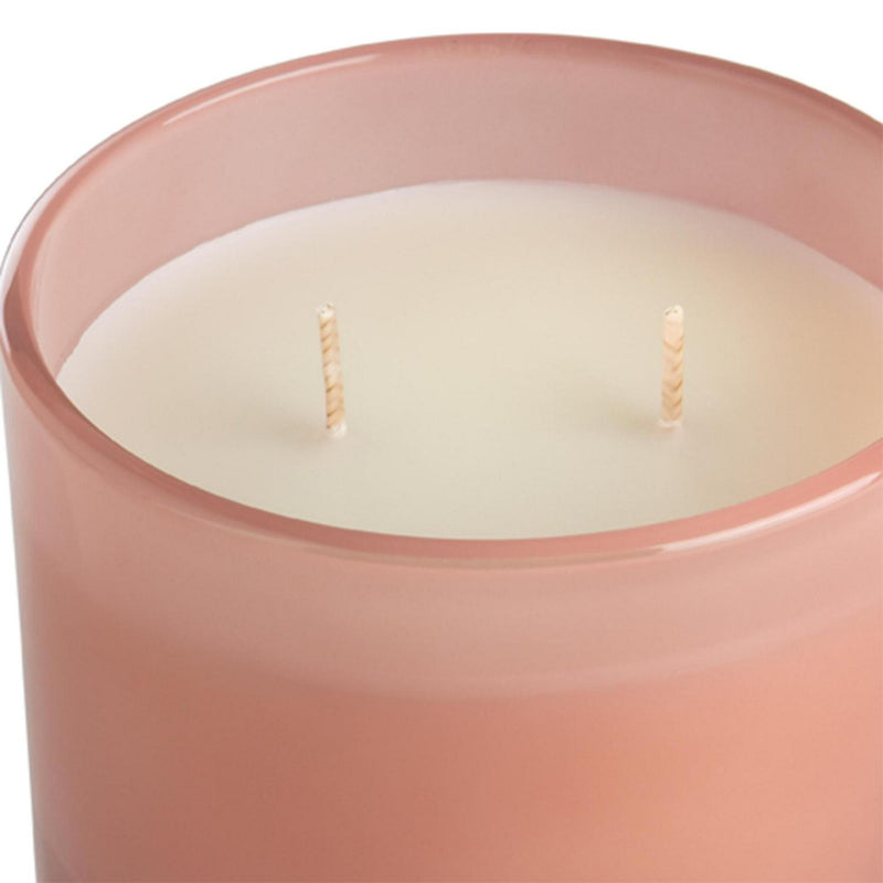 Habitat multi-wick candle in patchouli and amber scent, pink frosted glass jar, 300g, UK version