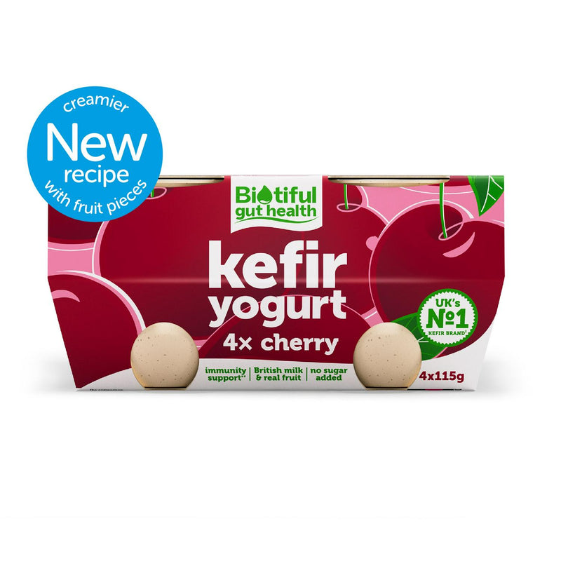 Biotiful Kefir Yogurt Cherry 4 x 115g - British product